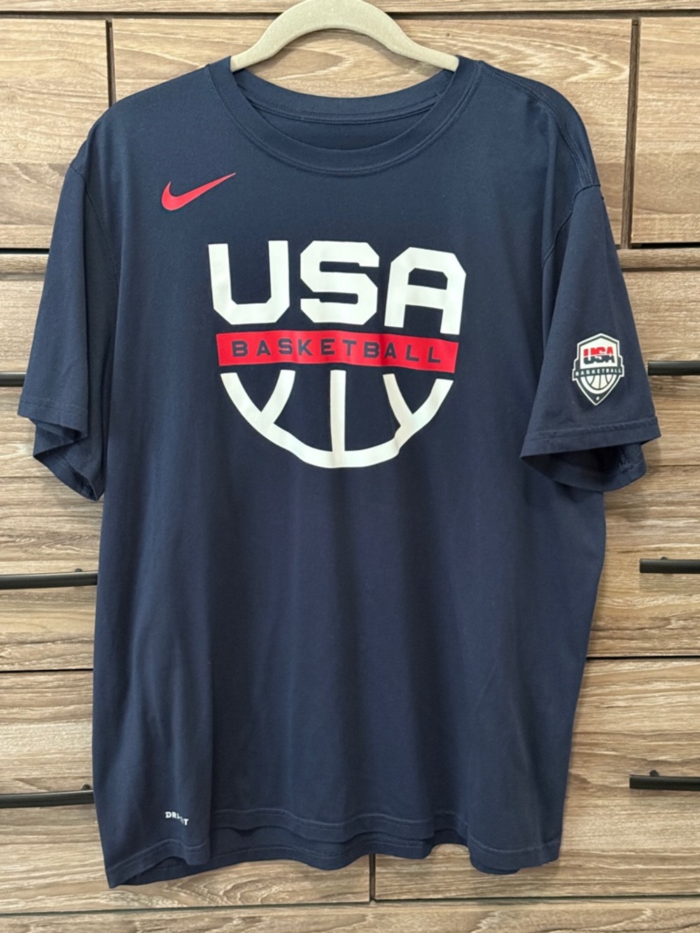 Nike USA Basketball Dri-Fit Shirt Size XL Navy Blue